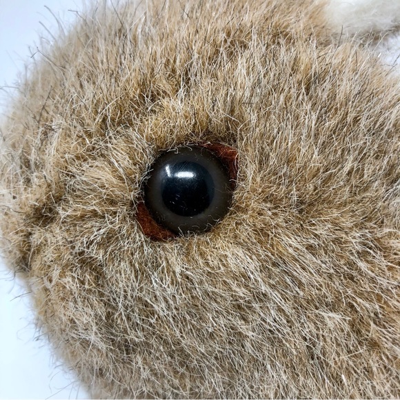 Dakin Brown White Rabbit Bunny Plush Hand Puppet Vintage 1984 Pink Nose Easter - Picture 4 of 9